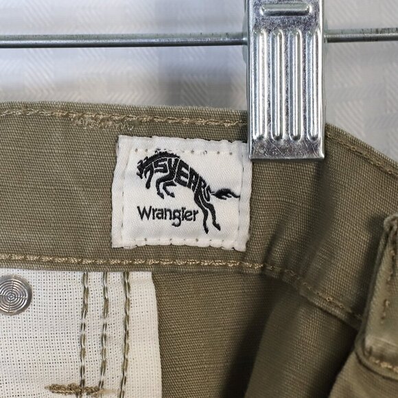 Wrangler Riggs Workwear Size 42 x 30 green cargo multi-pocket work/carpenter pan - Picture 13 of 15